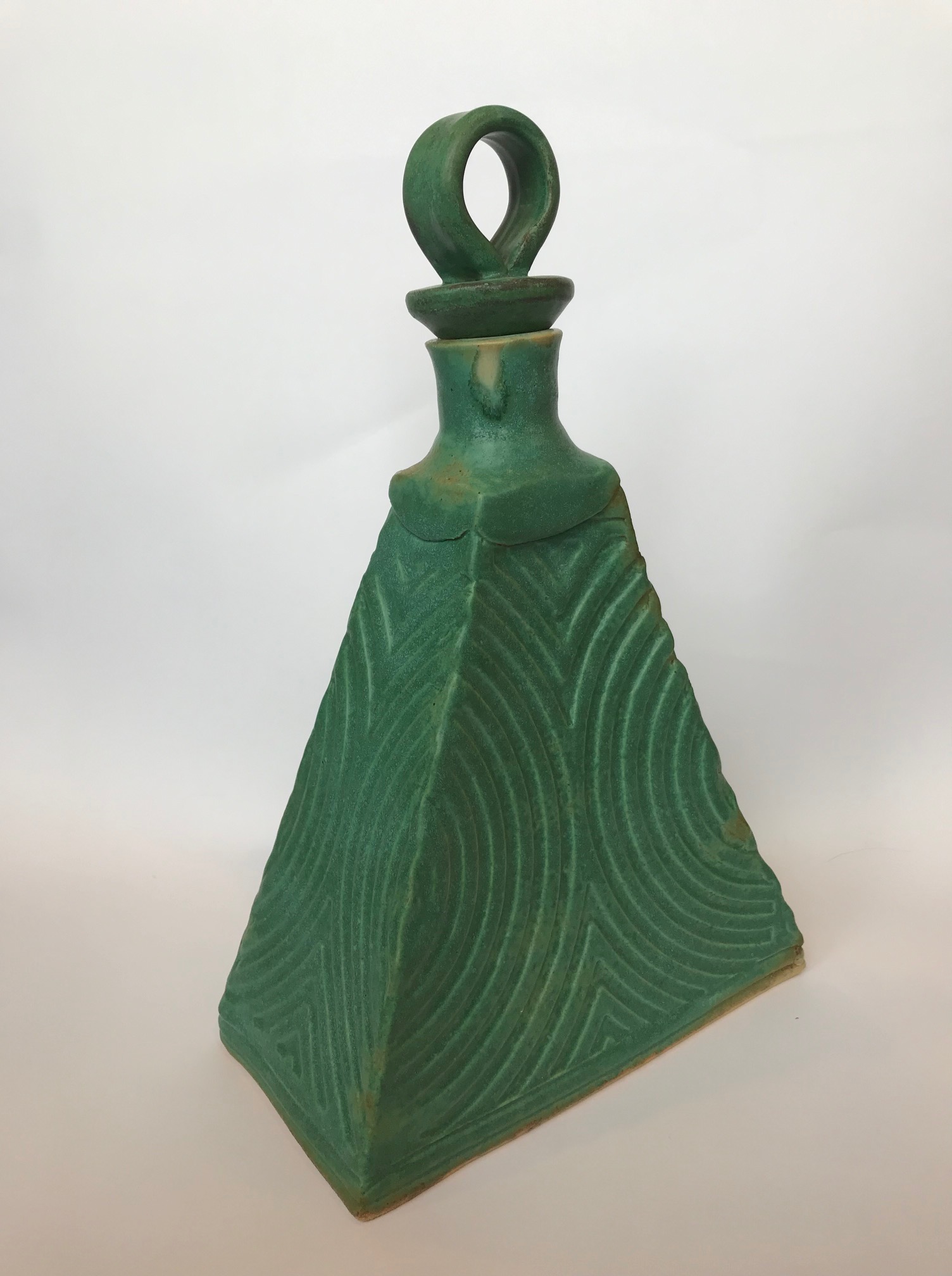 Frey, Weathered Pyramid, 12x8x4 in. - clay - Handbuilt