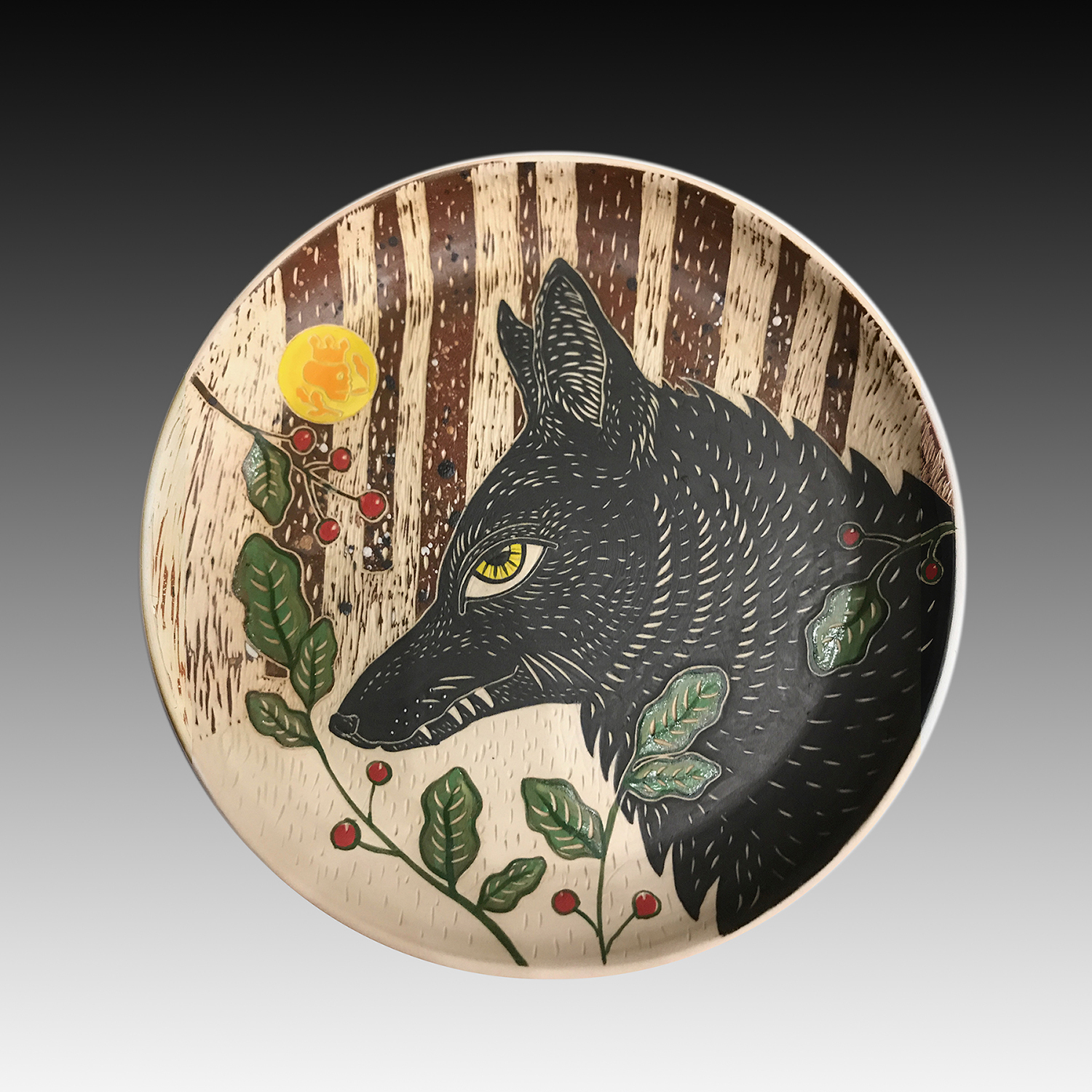 Rosseter-WolvesNotSheep-9.75_Wx1.25_H-Porcelain-Cone6