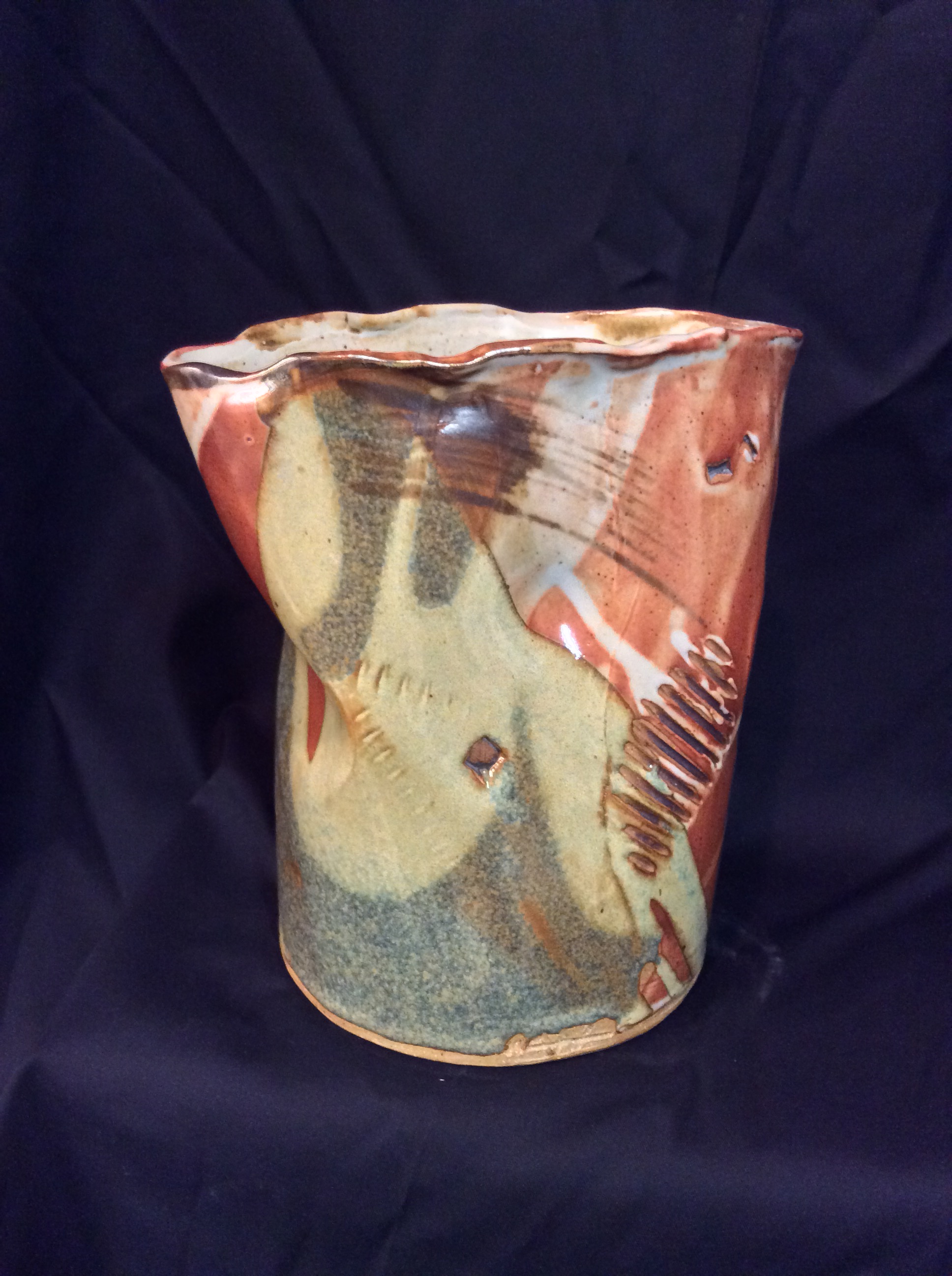 WYATT-Vessel-10x9x9in. Stoneware Cone 10 Reduction